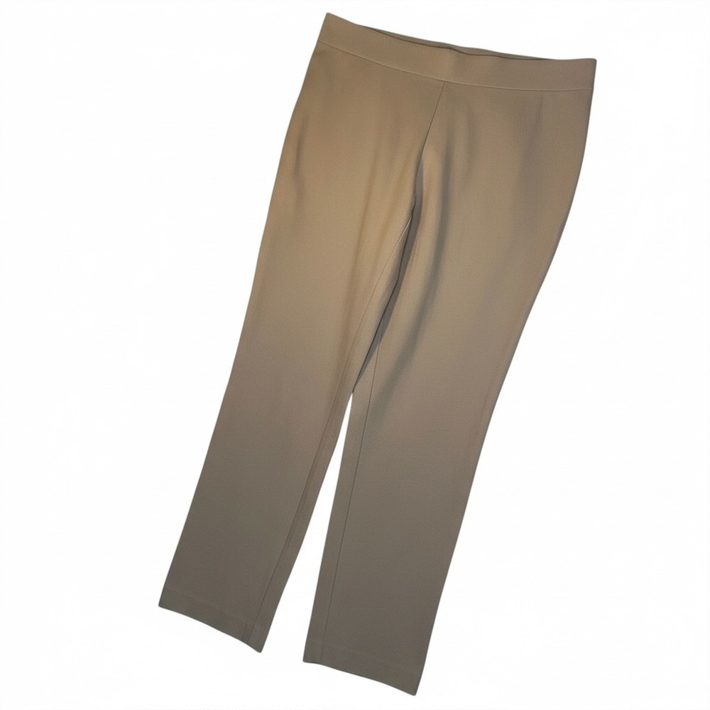 Chico's Getaway Side Zip Pants Camel Tan Straight Leg Size 2.5 /14 New Work